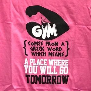NWOT Gym Definition - New Ladies Pink T-Shirt